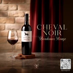 CHEVAL NOIR BORDEAUX ROUGE
